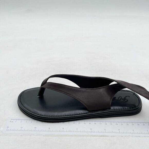 FOWT Women Split Round Toe Sandals Lace up Strappy Comfortable Flats Black - Picture 2 of 7